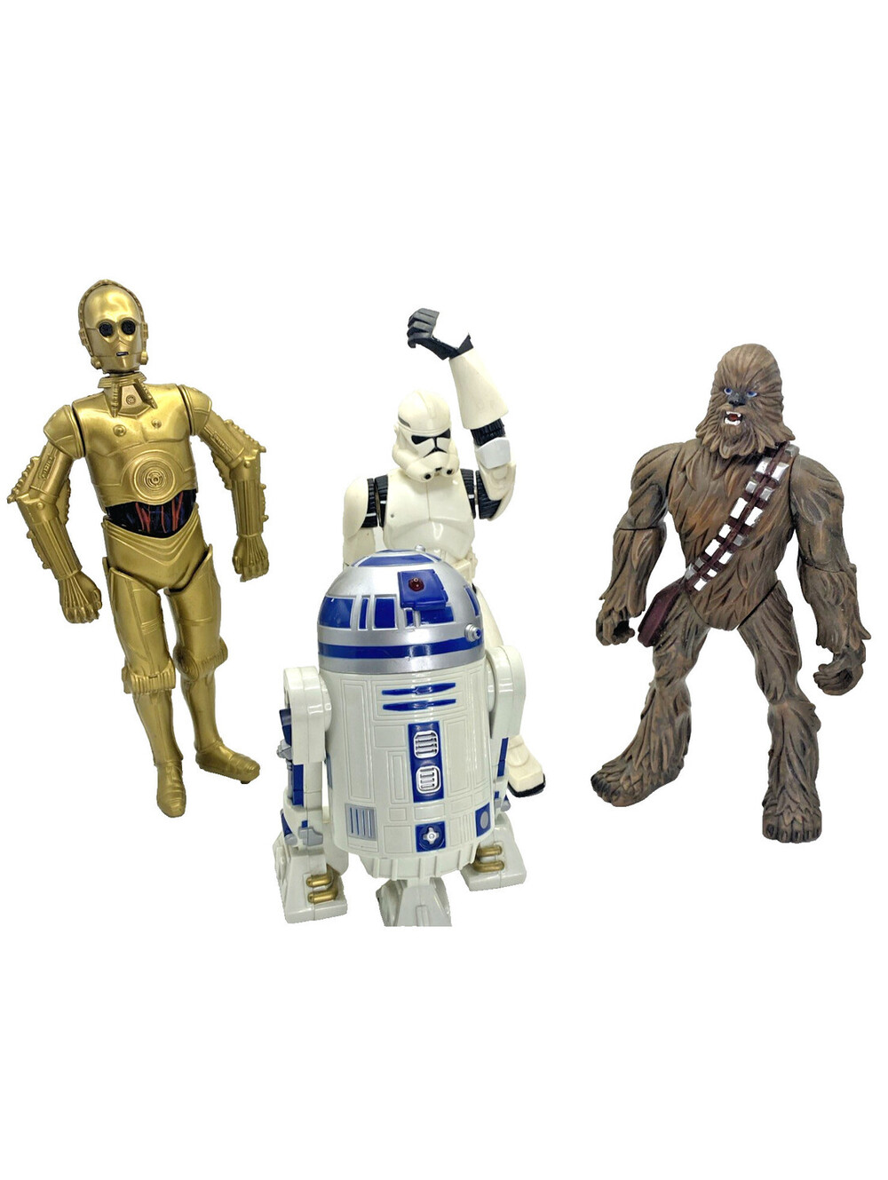 Star Wars Figure Lot C3PO R2D2 Stormtrooper Chewbacca 8” 6” Mixed HASBRO